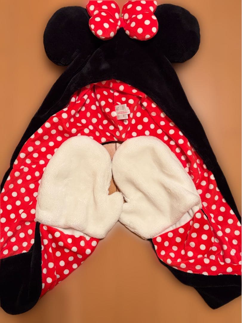 ミニーマウス フード付きファンキャップ