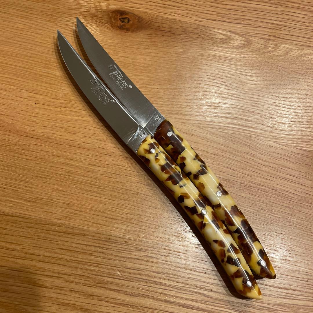 ジャン・ネロン ティエール テーブルナイフ キャメル 6本セット