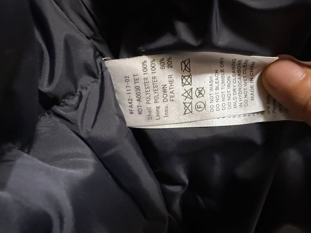 DANTON ダントン ブラック フード付き ダウンジャケット／中綿ジャケット