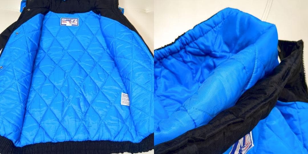 パンサーズ 中綿ジャケット ボーイズL ヴィンテージ スタジャン 刺繍 ワッペン