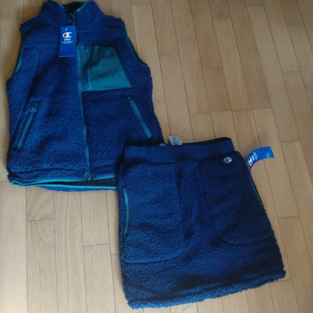 Champion フリース ベスト スカート セット L