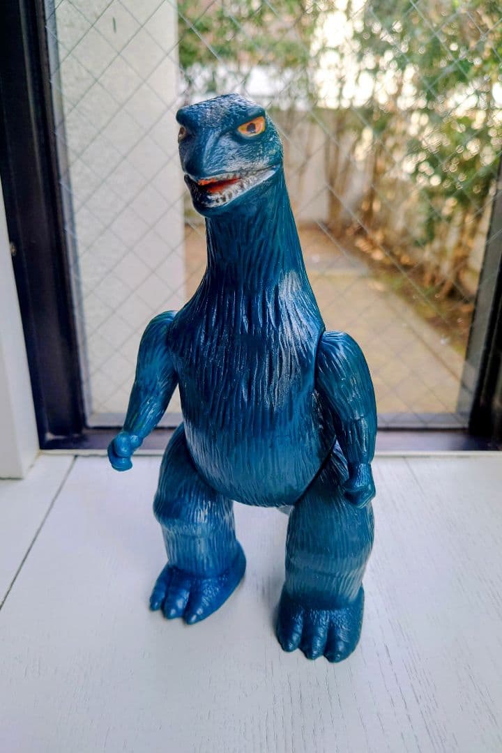両足刻印 希少 美品 当時物 マルサン ゴジラ ブルマァク 怪獣 ソフビ 東宝