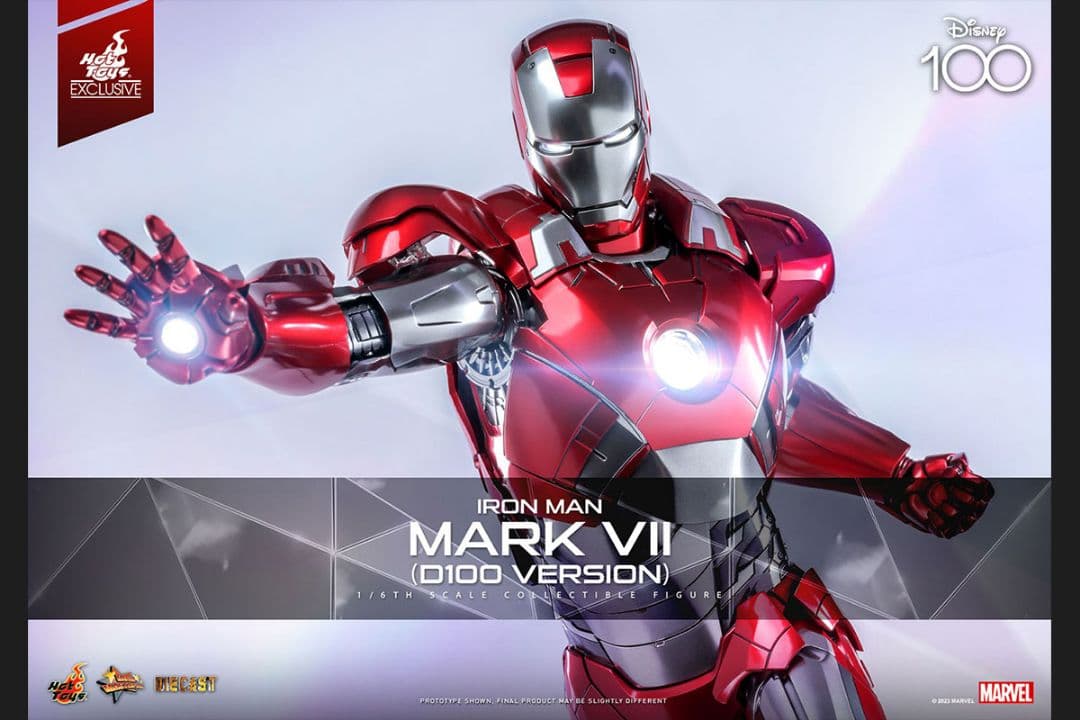 ホットトイズ ディズニー100 アイアンマン・マーク７プラチナカラー