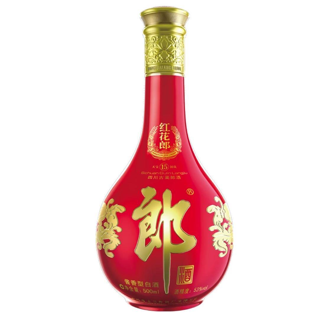 中国高級名酒【醤香型白酒】 紅花郎酒（べにはなろうしゅ） 53度 500ML