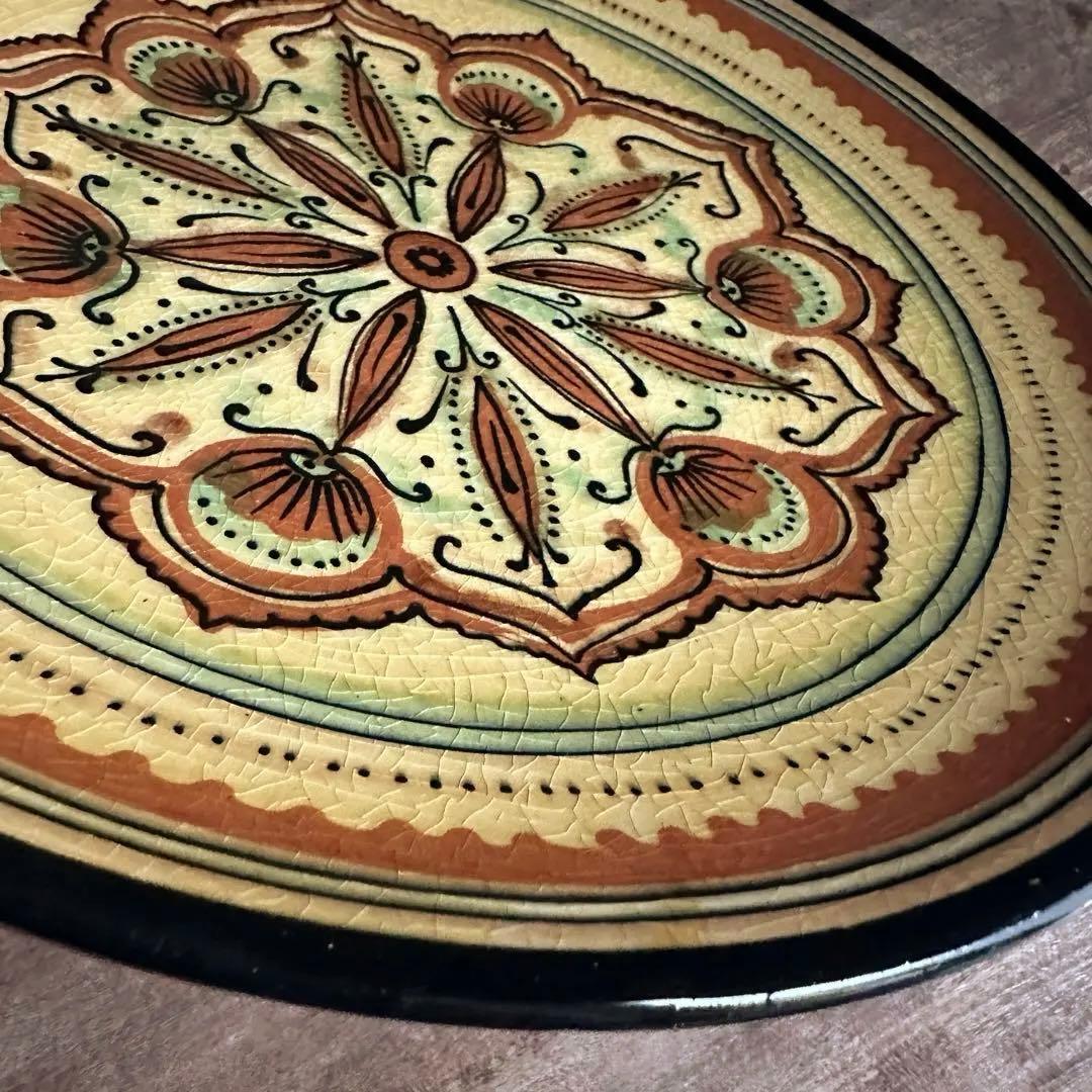 希少　ソビエト陶器　アラベスク模様　大皿　ロシア　焼き物　工芸品　陶磁器　C
