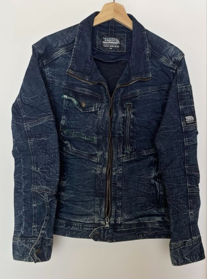 寅壱　デニム長袖ブルゾンワークパンツ　上下セット　作業服　セットアップ　作業服