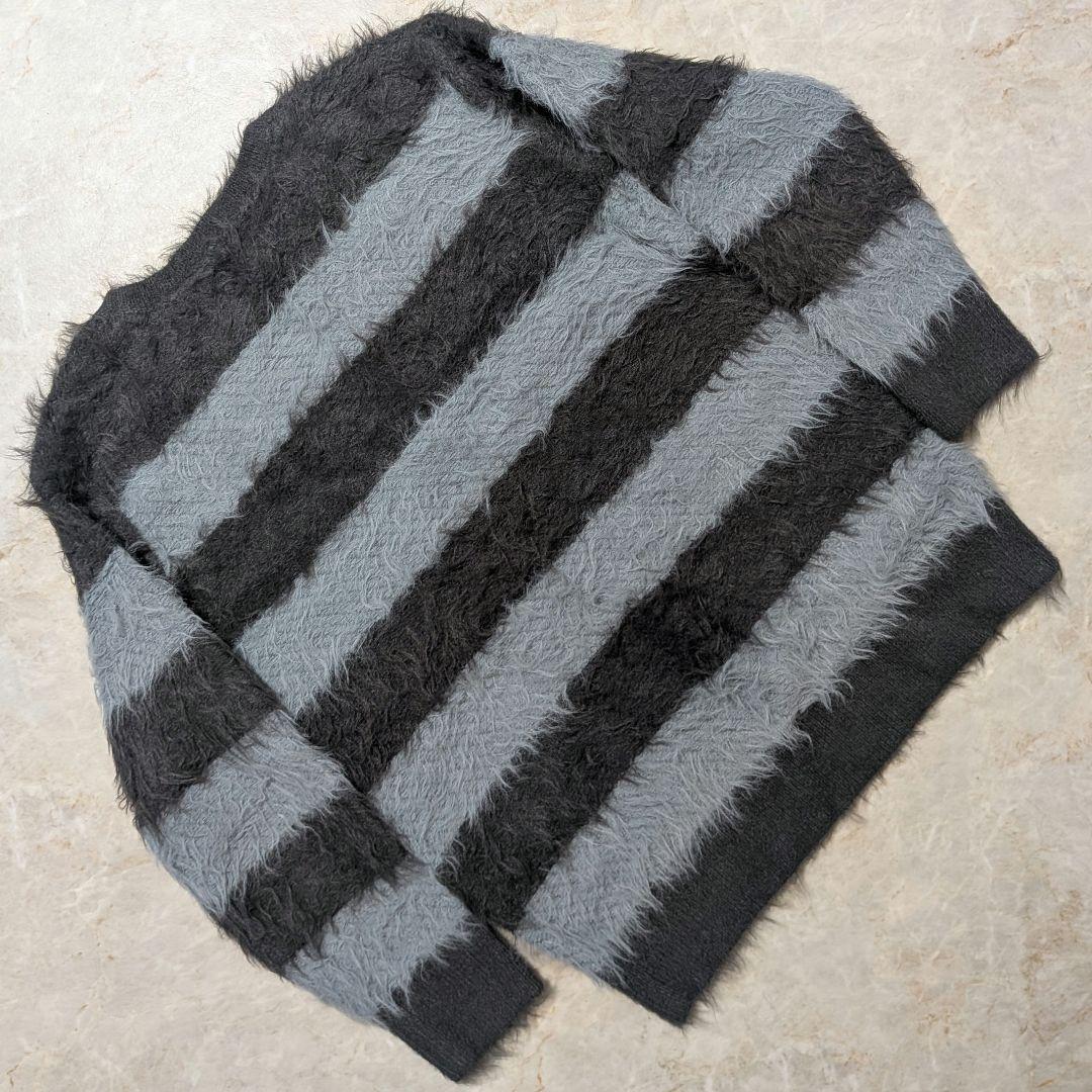 名作★廃盤品ナンバーナイン フェザーファーヤーンシャギーニットセーターアッシュ2