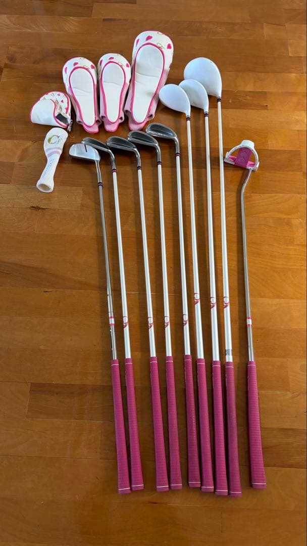 レディース ゴルフクラブセット ホワイト ピンク