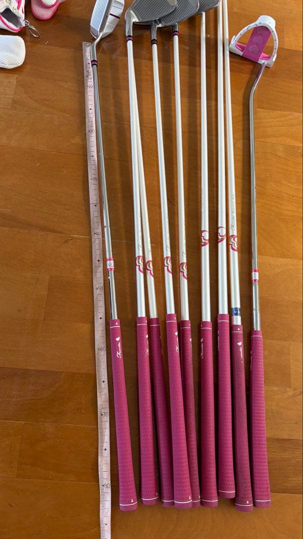 レディース ゴルフクラブセット ホワイト ピンク