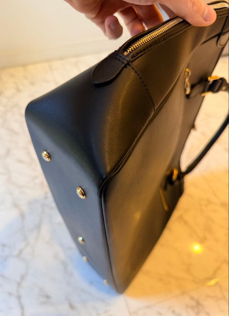 CHAMBORD SELLIERブリーフケース ／ ブラック×ゴールド