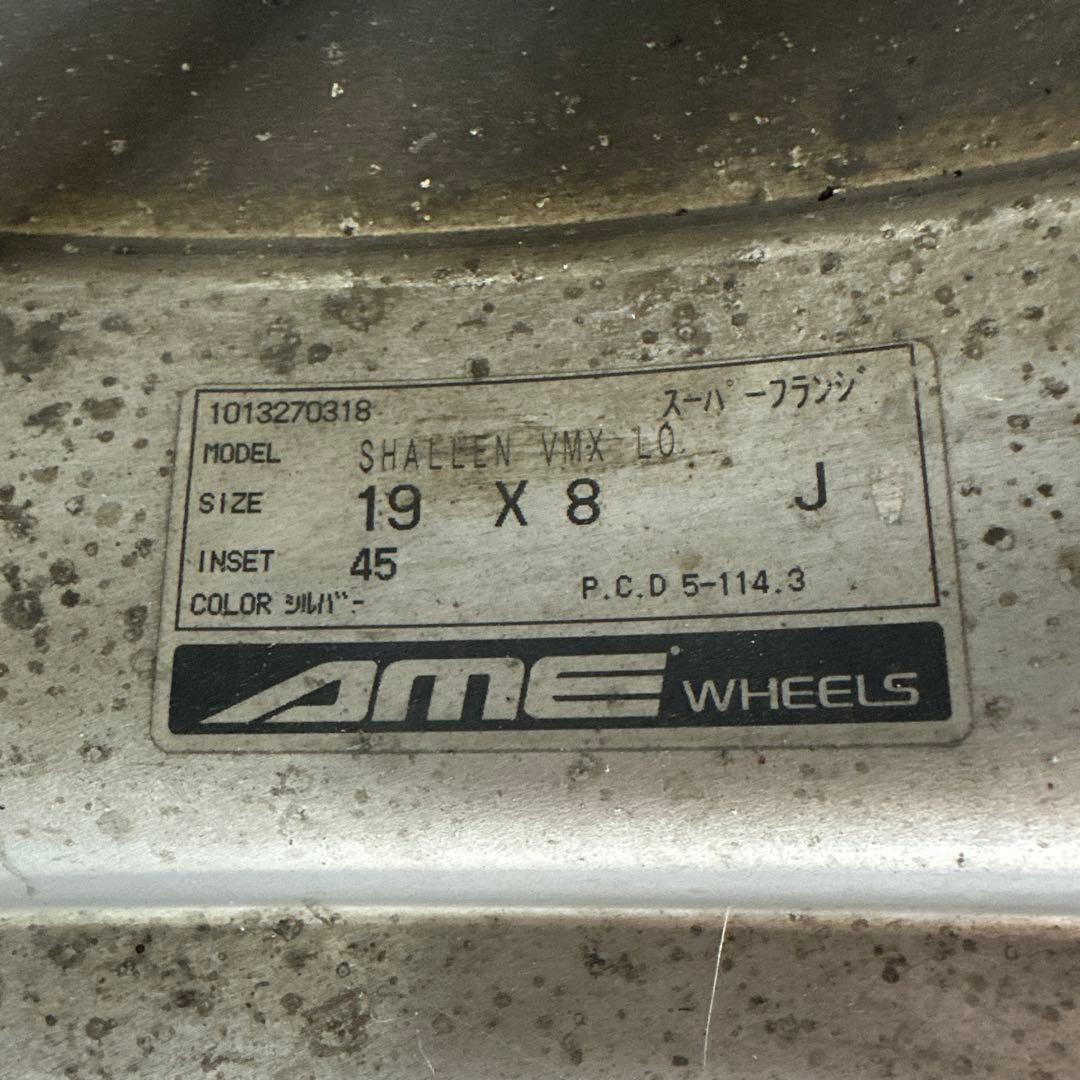 AME シャレン VMX 19インチ アルミホイール　4本