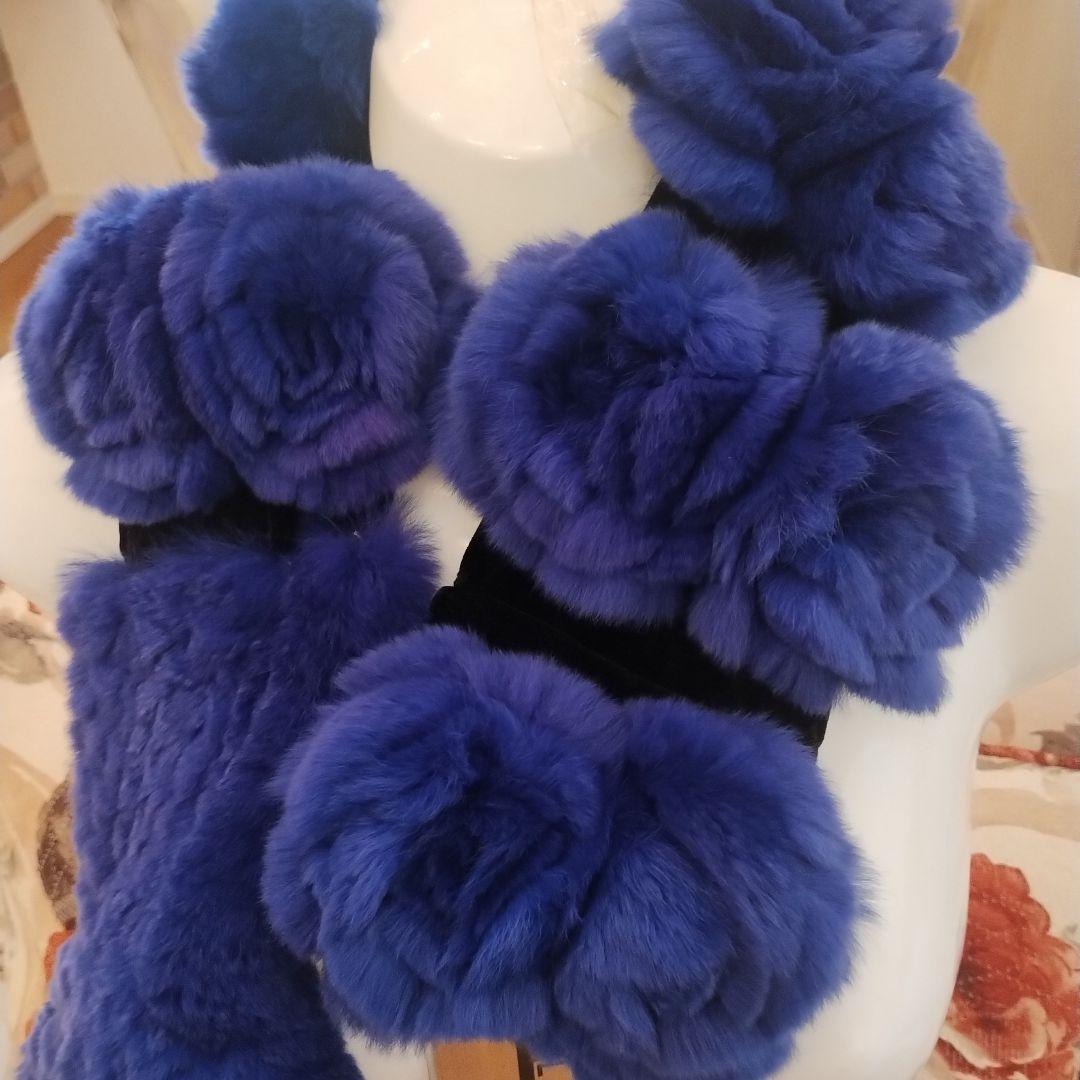 kaokao アレクサンドルドゥパリ 薔薇バレッタ＆高級レッキス薔薇ファー