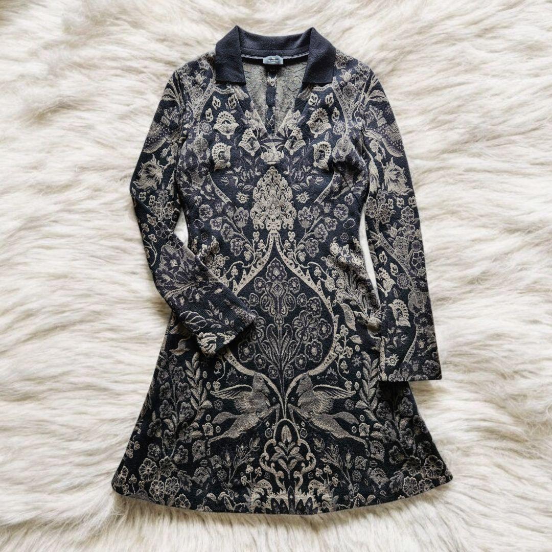 ETRO カリプソ ジャージードレス 黒 22-23秋冬 38 ワンピース