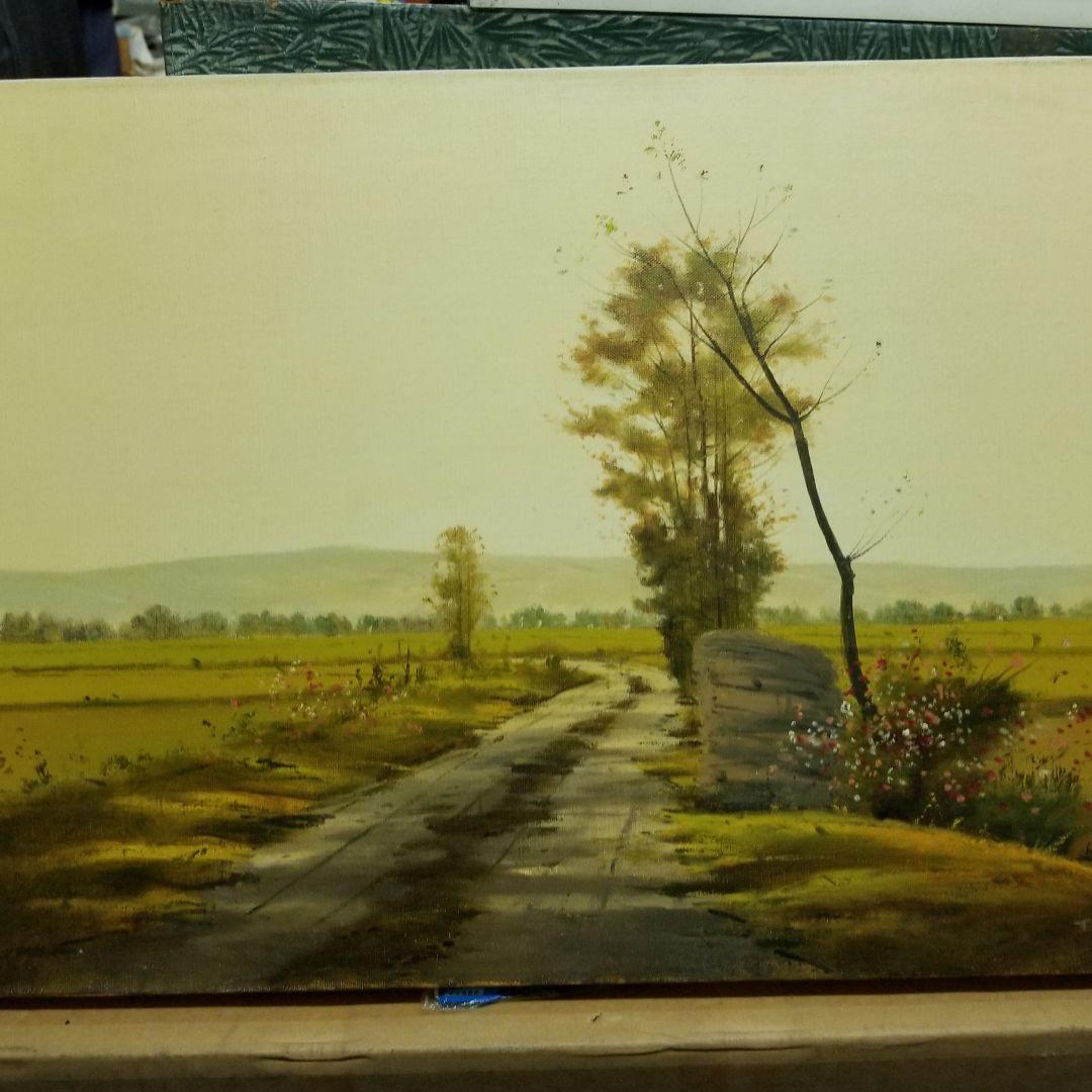 林朝路  田園 油彩です