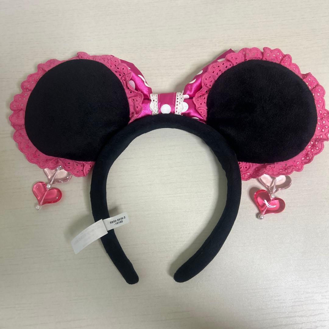ディズニー　カチューシャ　ミニー　ピンク　イヤリング