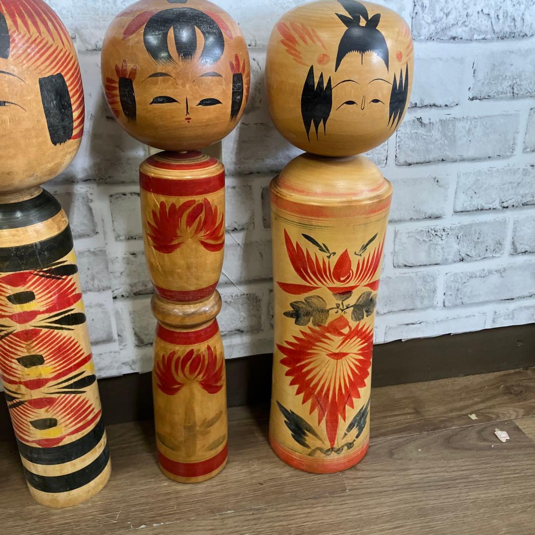 D-3 昭和レトロ 木製 こけし 小芥子 16体セット まとめ売り 日本人形