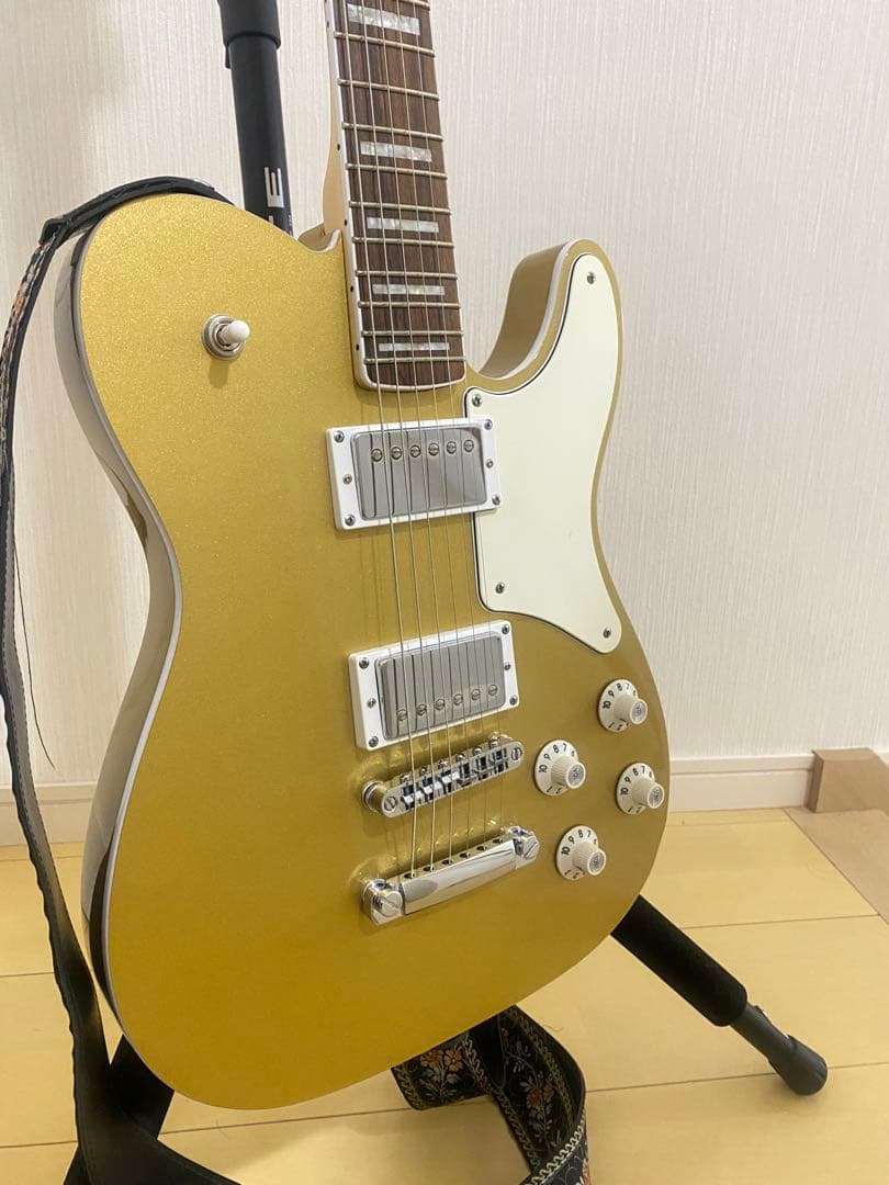 ゴールド ソリッドボディ エレキギター ,