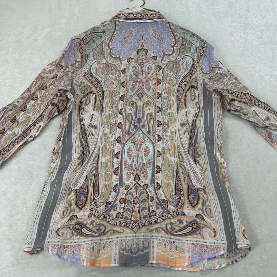 J494 新品未使用 M 46 エトロ ペイズリー柄 長袖 シャツ メンズ