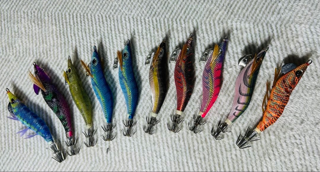 KOKO♡まとめ買い値下げ可能 エギング引退セット　エギ、バック、ケース