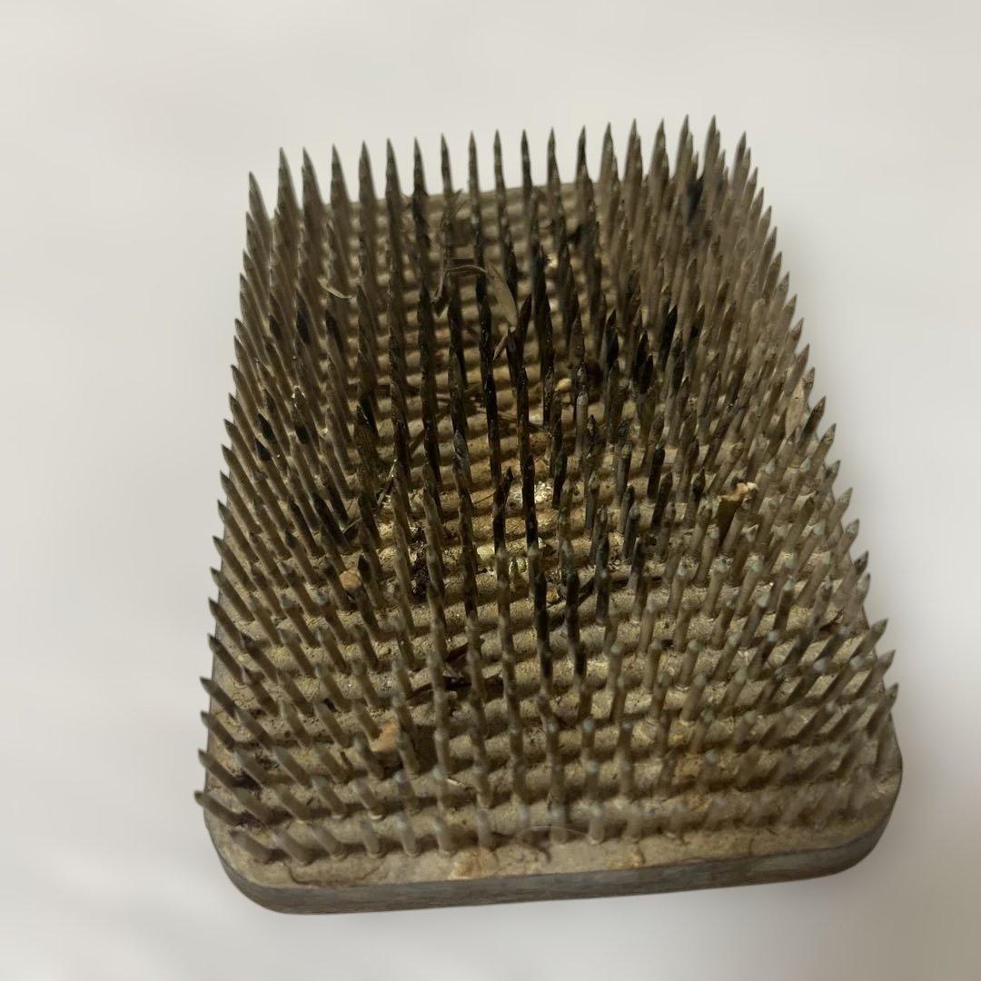 【那智黒水盤】　水盤　那智黒石　オブジェ　伝統工芸　花器　インテリア　剣山付