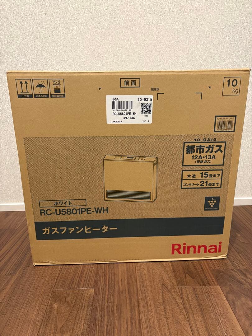 Rinnai RC-U5801PE-WH ガスファンヒーター