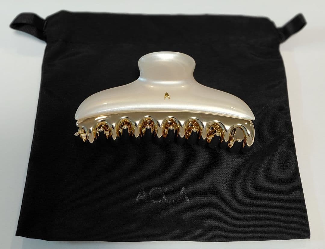 acca　アッカ　バービー クリップ　Lサイズ　パールホワイト