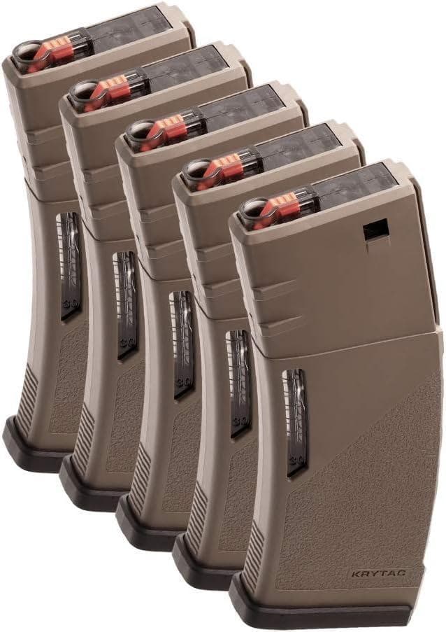 未使用未開封品//[KRYTAC][M4 ポリマーマガジン]タン５本入り