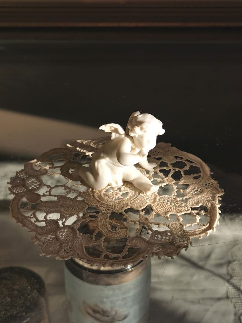 アンティーク ブラーノレース ポワンドヴェニス ローズ ニードルワークドイリー