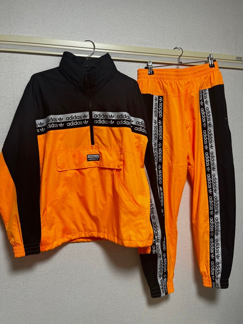 adidas ジャージ上下セット オレンジ/黒　超希少