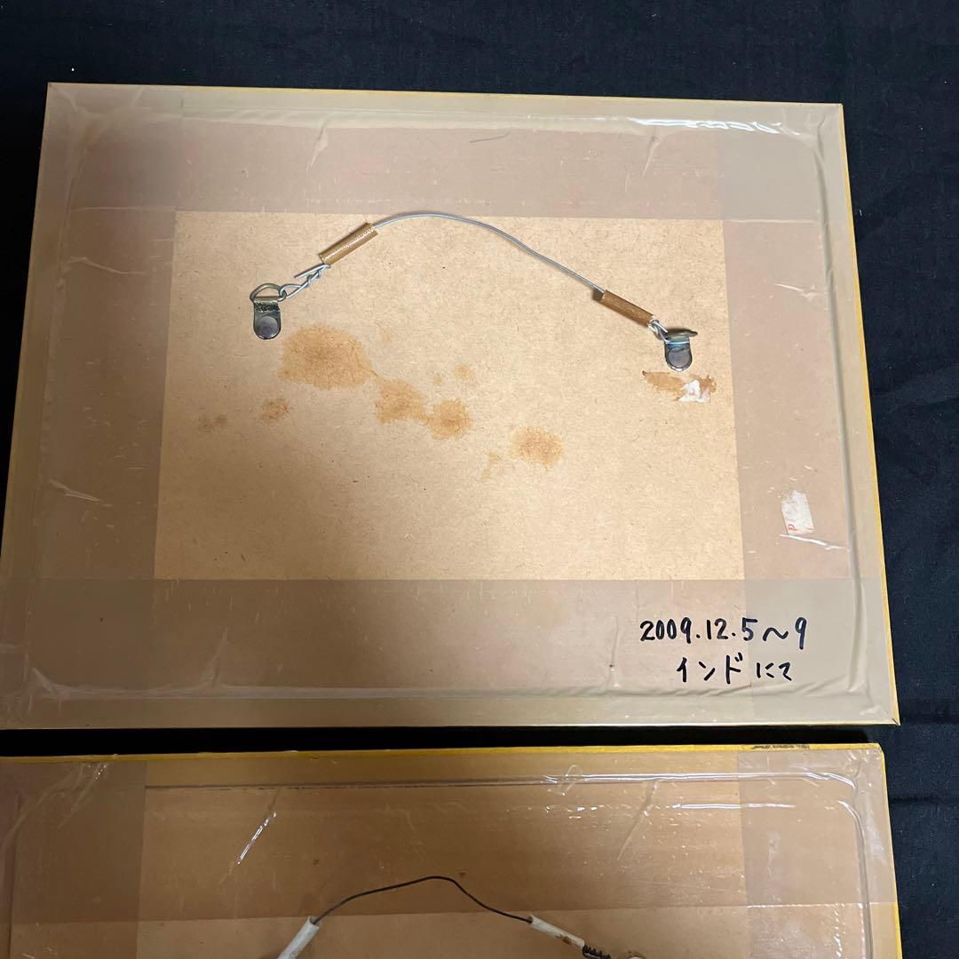 高級インド　2点セット　ミニアチュール　細密画