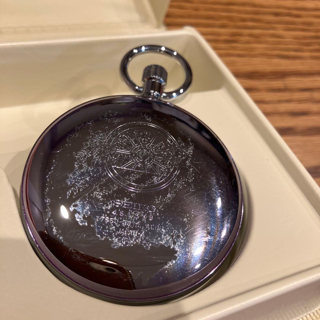 SEIKO 鉄道時計 7550(QHV) シルバー　稼動品
