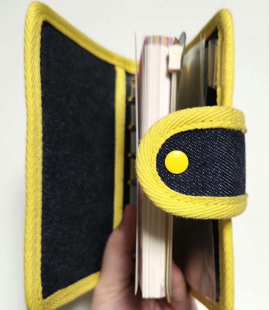 希少 平成レトロ　シール帳 手帳 バインダー デニム　ミラー付　CRUX　当時品