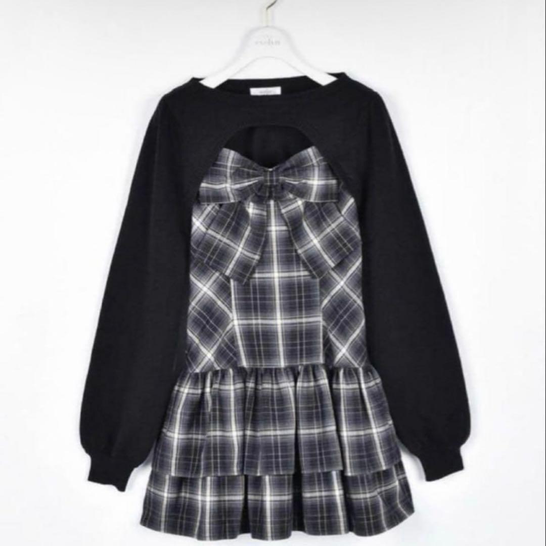 evelyn リボンボレロワンピース　black