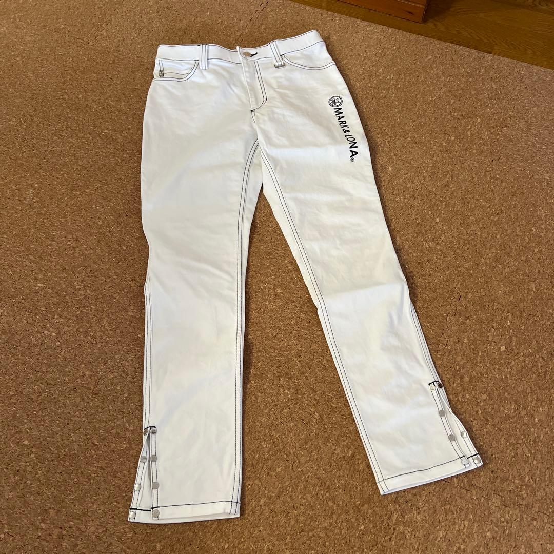 マーク&ロナ　デニム風パンツ　ホワイト36