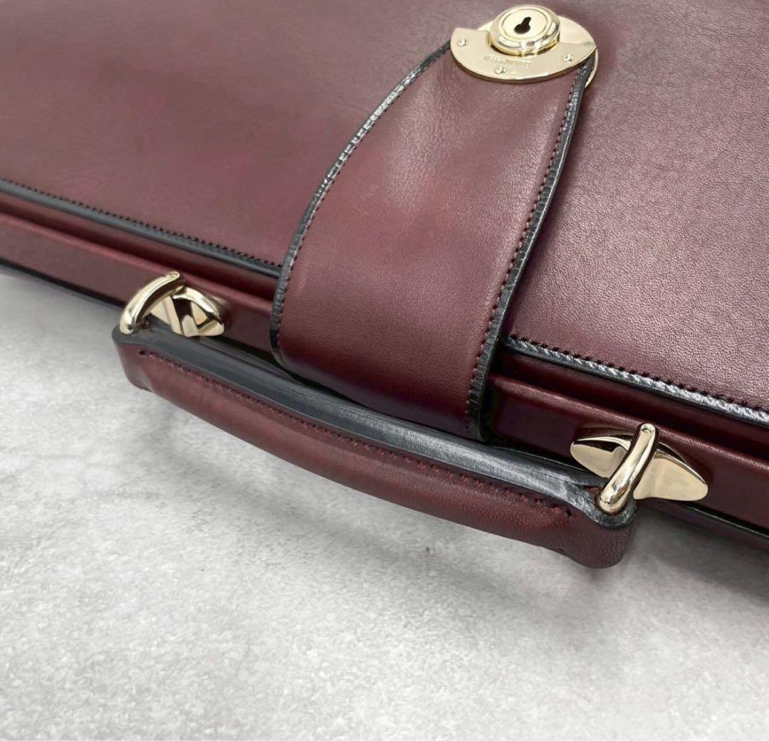 【未使用級】ゴールドファイル ダレスバッグ ビジネスバッグ 大容量 ブラウン