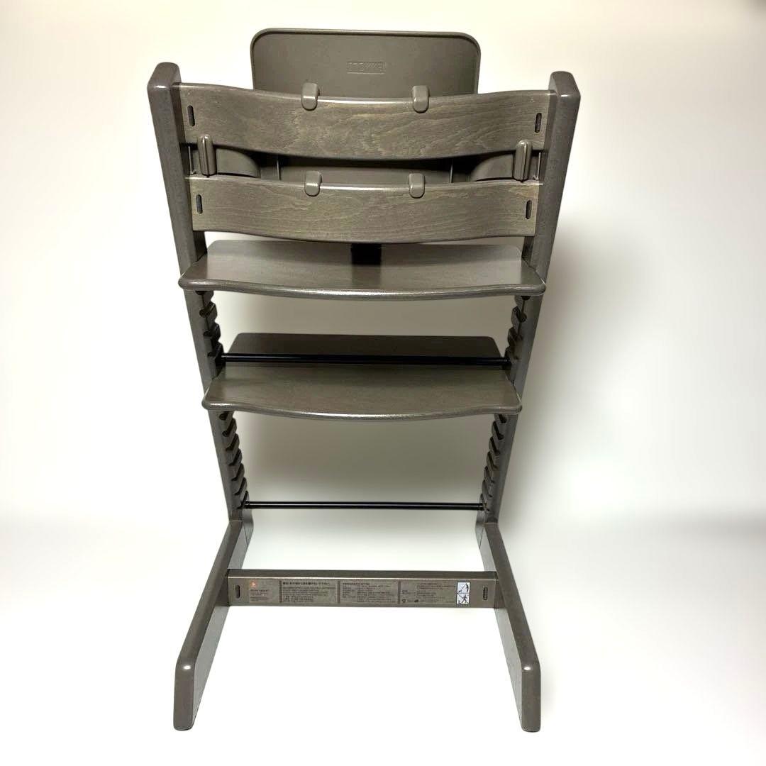 美品　ストッケ　トリップトラップ　ヘイジーグレー　ベビーセット&トレイ付　No4