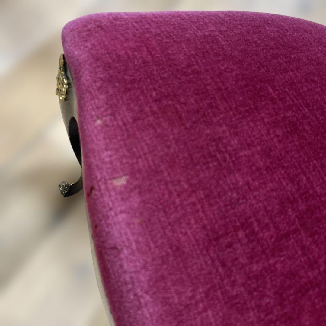 ワインレッド椅子　西洋　英国アンティーク バルーンバックチェア　レトロ