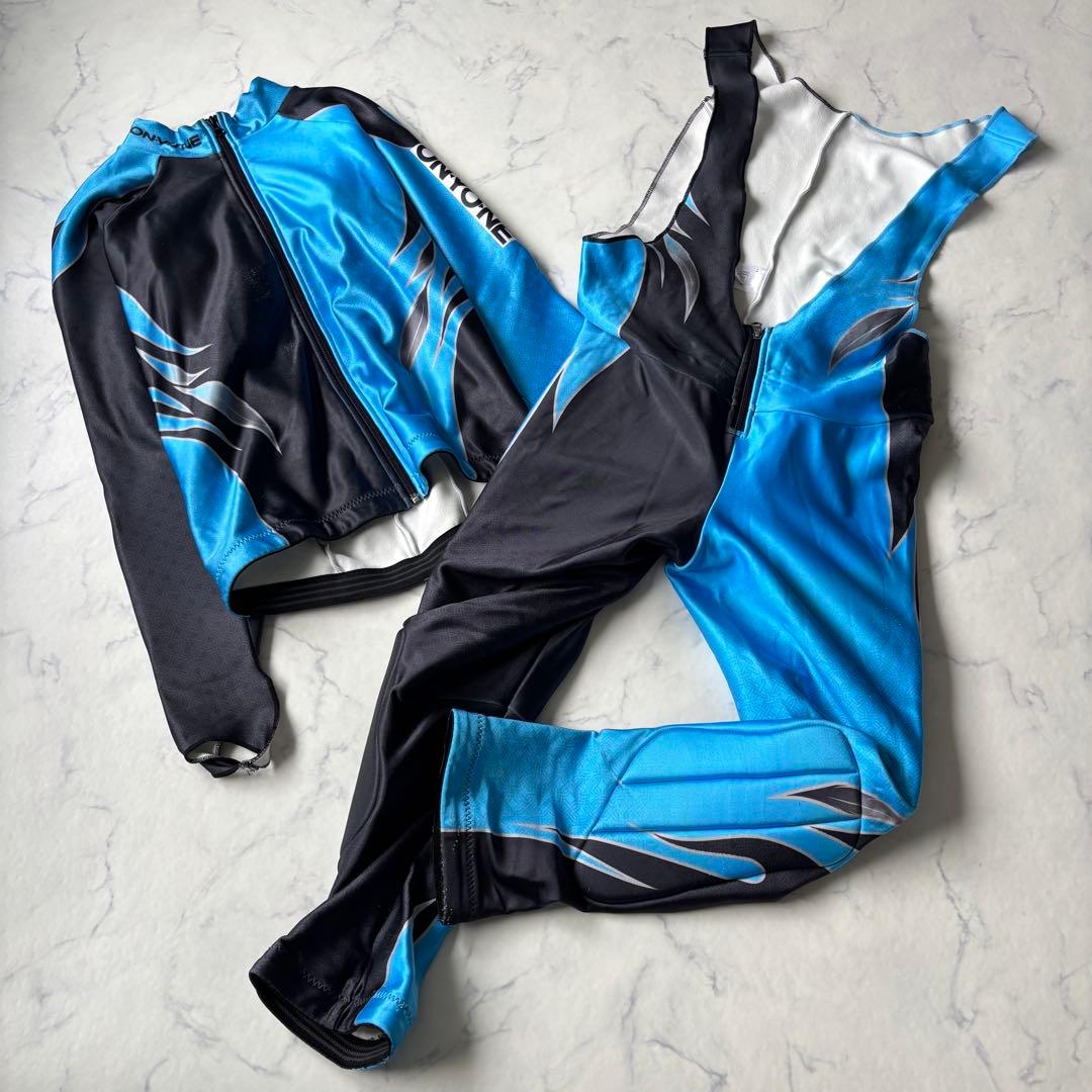 ONYONE スキー GSレーシングスーツ 青黒　セットアップ◆6900