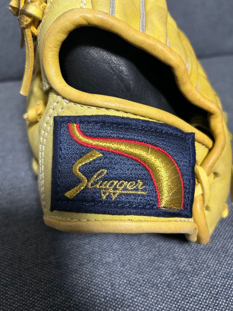 久保田スラッガー 少年用 左 軟式グローブ イエロー KSG-J4 中古 左投げ