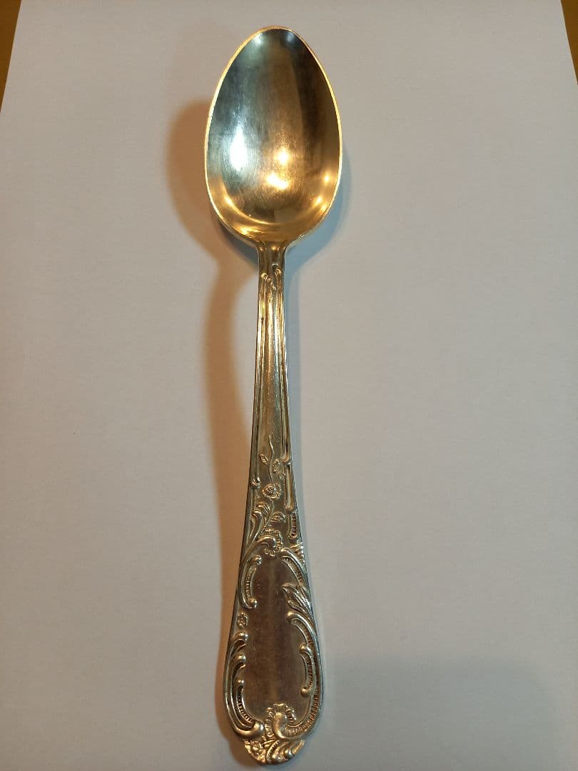 純銀スプーン ドイツ語『SILBER100』刻印 サイズ=カレースプーン大き目