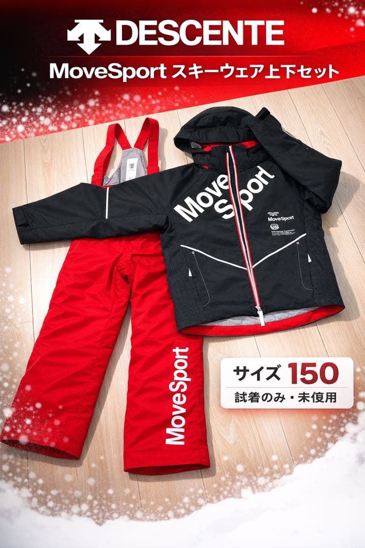 美品DESCENTE MoveSport スキーウェア上下セット デサント