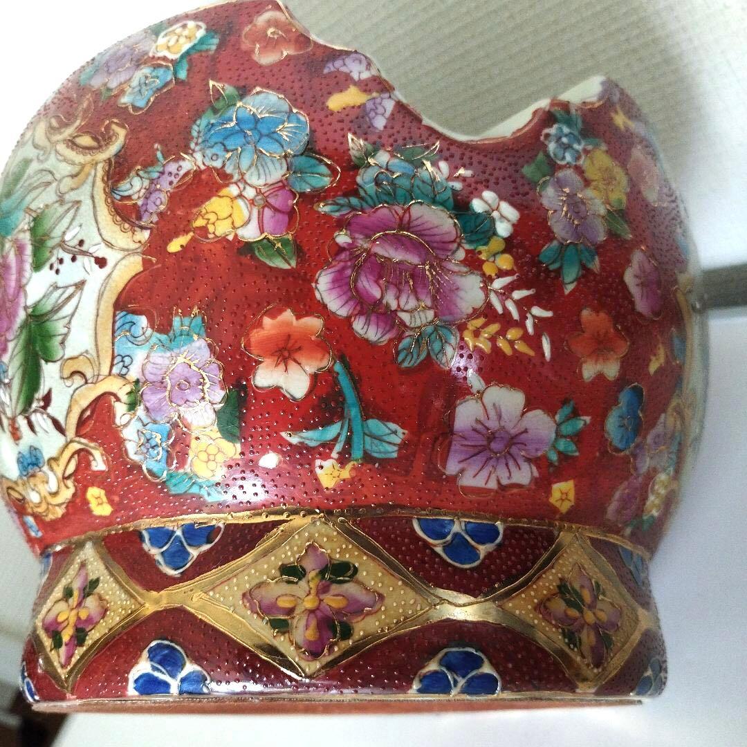 薩摩焼風　伝統工芸品　大和絵　沈香壺 沈降壺