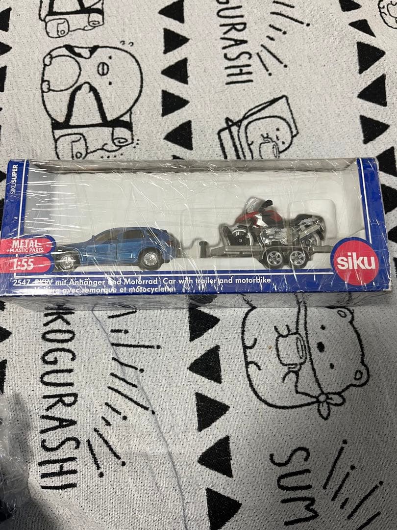 ジク（SIKU）  X5 バイク用トレーラー付き 1/55 SK2547