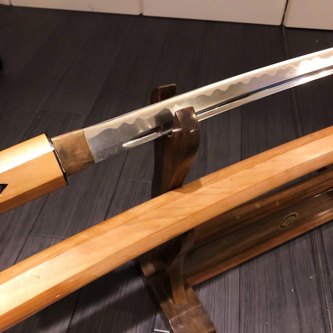 最高級模造刀 濃州関工　白鞘 太刀　樋入り刀身　居合刀 太刀　重みあり