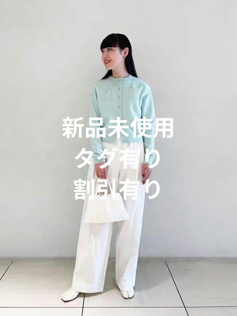 タグ付き 新品未使用品 CABaN コットンカシミヤ クルーネックカーディガン