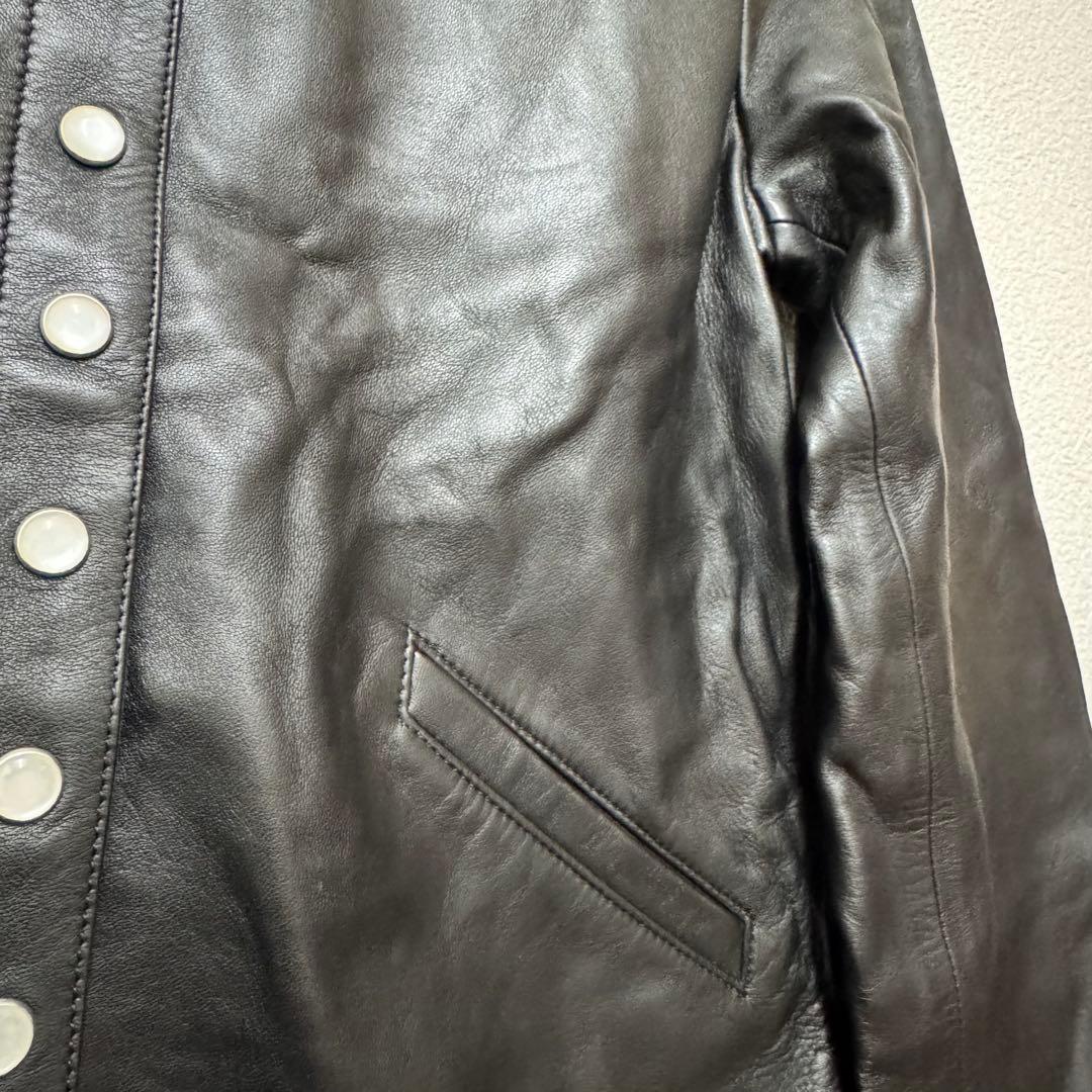 【新品未使用】アニエスベー　レザージャケット　黒　36
