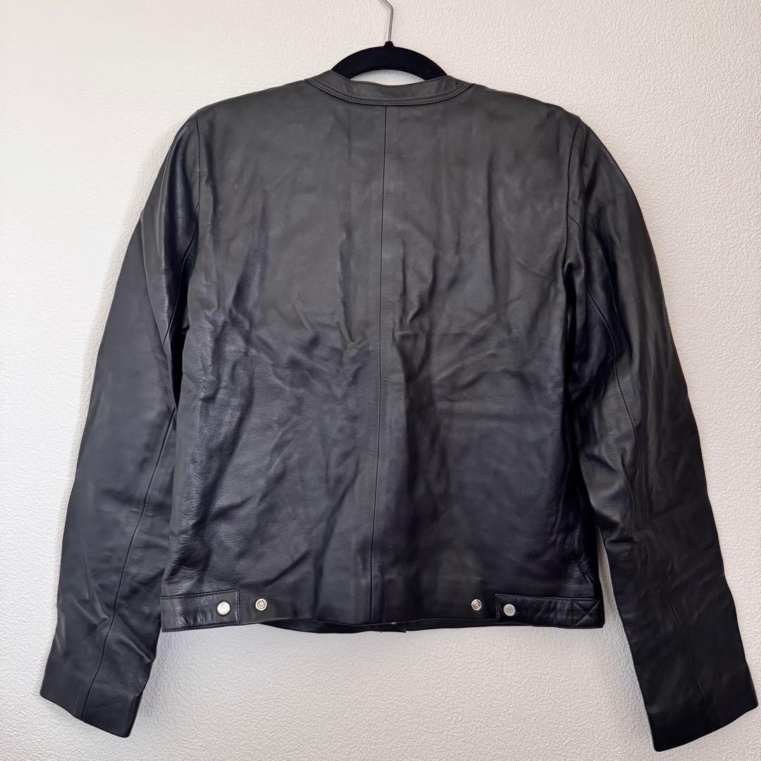 【新品未使用】アニエスベー　レザージャケット　黒　36