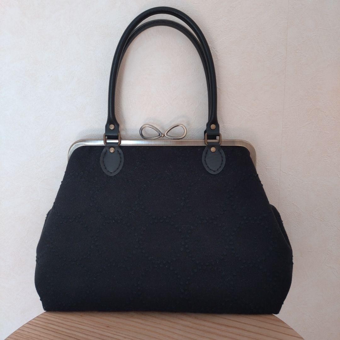 minä perhonen タンバリンdopブラック がま口バッグ