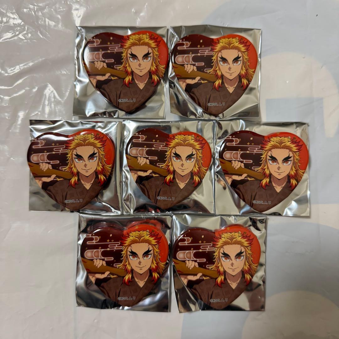 【鬼滅の刃】煉獄杏寿郎 ハート缶バッジ ナムコ 応援キャンペーン 5個 新品