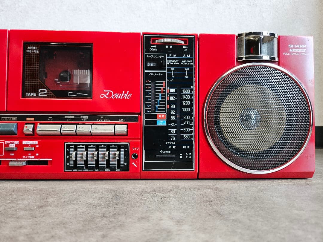 昭和レトロ希少【 SHARP QT-88 QT88 MK 2 ラジカセ　当時物